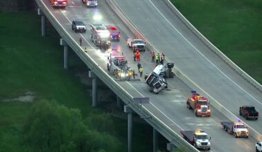 Traffic: Grand Parkway westbound lanes closed due to heavy truck crash