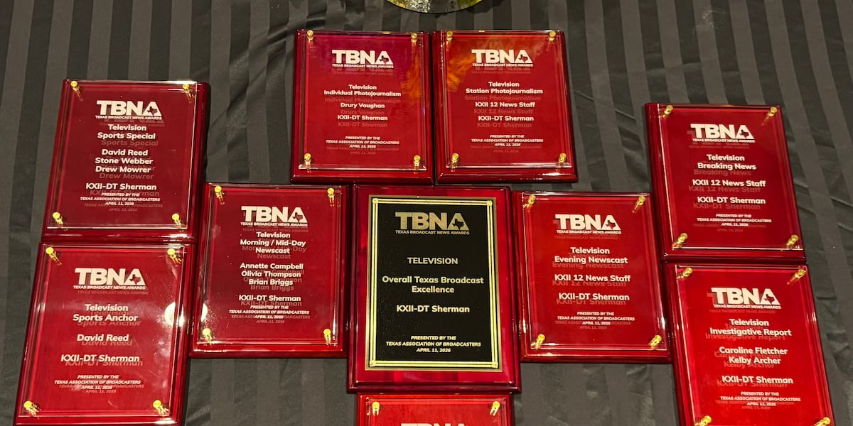 KXII 12 wins 10 first place awards at Texas Broadcast News Awards
