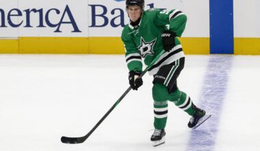 Dallas Stars center Roope Hintz (24) skates with the puck against the Utah Mammoth during the second period of an NHL hockey game Saturday, Jan. 31, 2026, in Salt Lake City. (AP Photo/Melissa Majchrzak)
