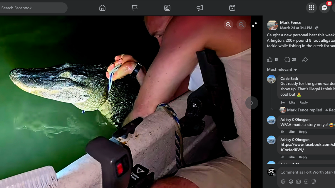 Texas fisherman reels in alligator at Lake Arlington, fined