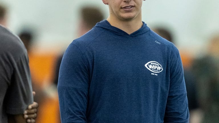 Texas quarterback Arch Manning attends the school's NFL football pro...
