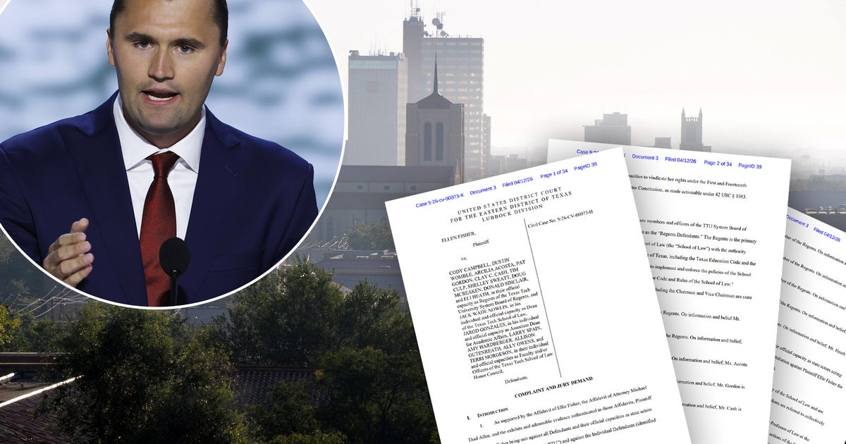Texas Tech student sues school over Charlie Kirk comment punishment