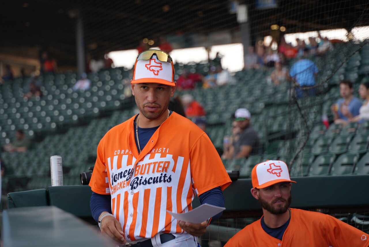 Hooks manager Ricky Rivera as a Honey Butter Chicken Biscuit