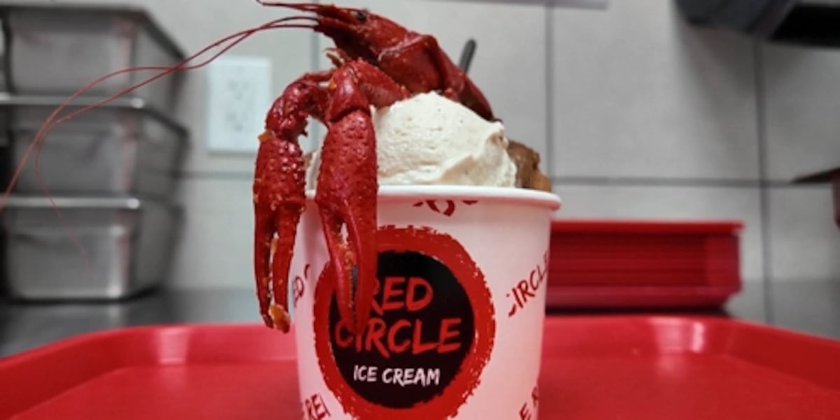 Crawfish ice cream on the menu in Texas