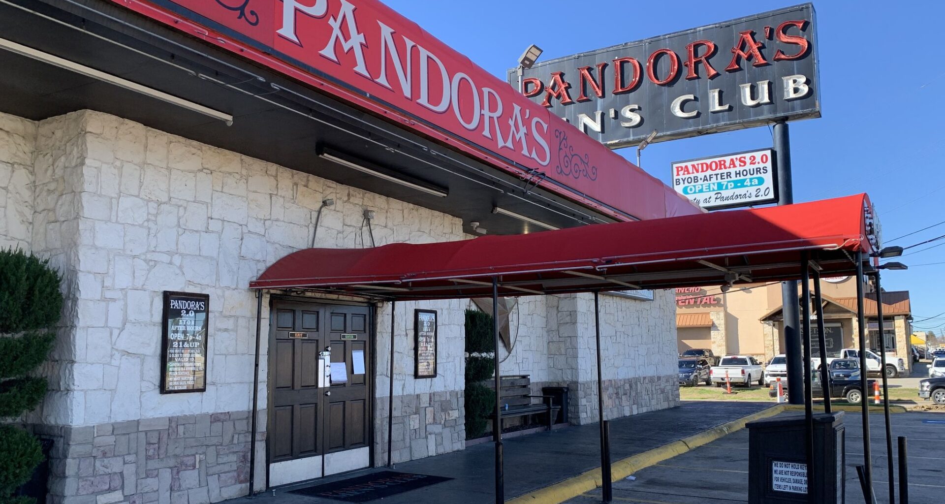 Pandora’s Men’s Club is located on Harry Hines Boulevard in northwest Dallas.