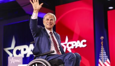 Texas Gov. Greg Abbott waves to attendees following his session during the Conservative Political Action Conference on Friday, March 27, 2026 at Gaylord Texan Resort and Conference Center in Grapevine.