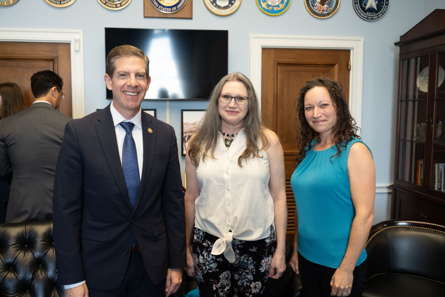(Left to Right) Rep. Mike Levin, Dr. Cynthia Lawrence, and Valerie Scott