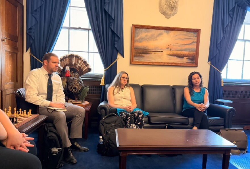 (Left to Right) Will Hubbard, Dr. Cynthia Lawrence, and Valerie Scott in offices at Capitol Hill