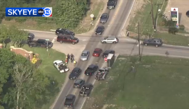 Stolen vehicle police chase: SkyEye images show end of police chase involving vehicle Houston police say was stolen