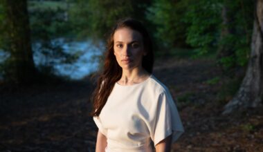 Tiana Krasniqi poses for a photo while wearing her wedding dress at Tigerville Park in Livingston, TX, Tuesday, April 14, 2026. Earlier in the day, Krasniqi married James Broadnax, a death row inmate scheduled to be executed on April 30,  at the Allan B. Polunsky Unit.