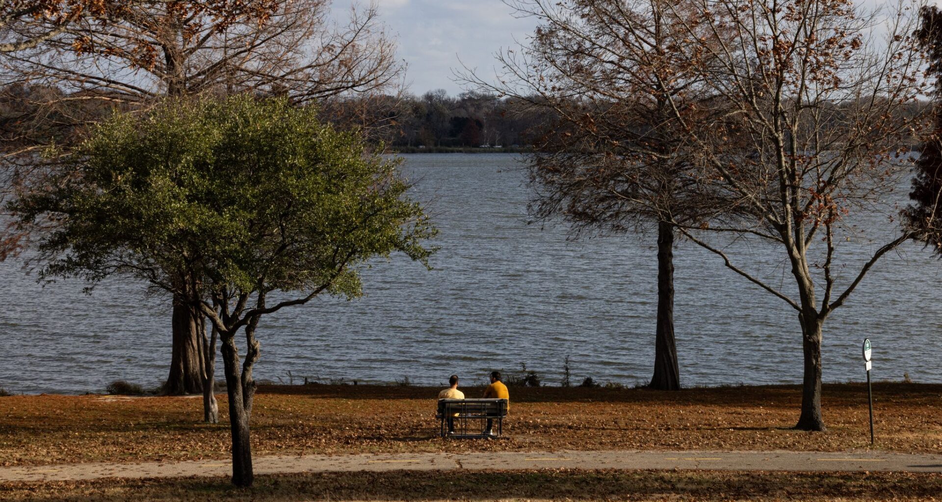 The Margaret Hunt Hill Bridge and the Trinity River basin can be seen from Reunion Tower, March 19, 2026.