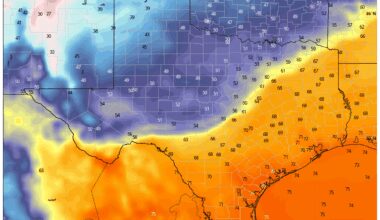 Here's a Texas temperature timeline for Saturday