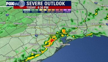 Houston weather: Heavy rain moves in Saturday