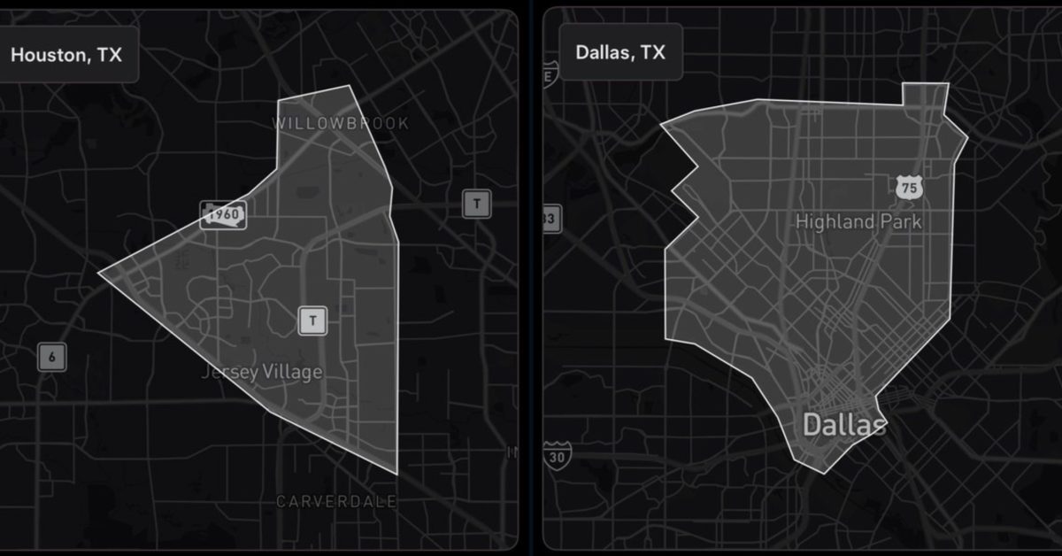 Tesla launches 'Robotaxi' in Houston and Dallas with tiny geofences
