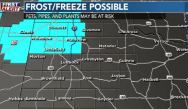 Freeze warning for some tonight, pleasant Sunday tomorrow