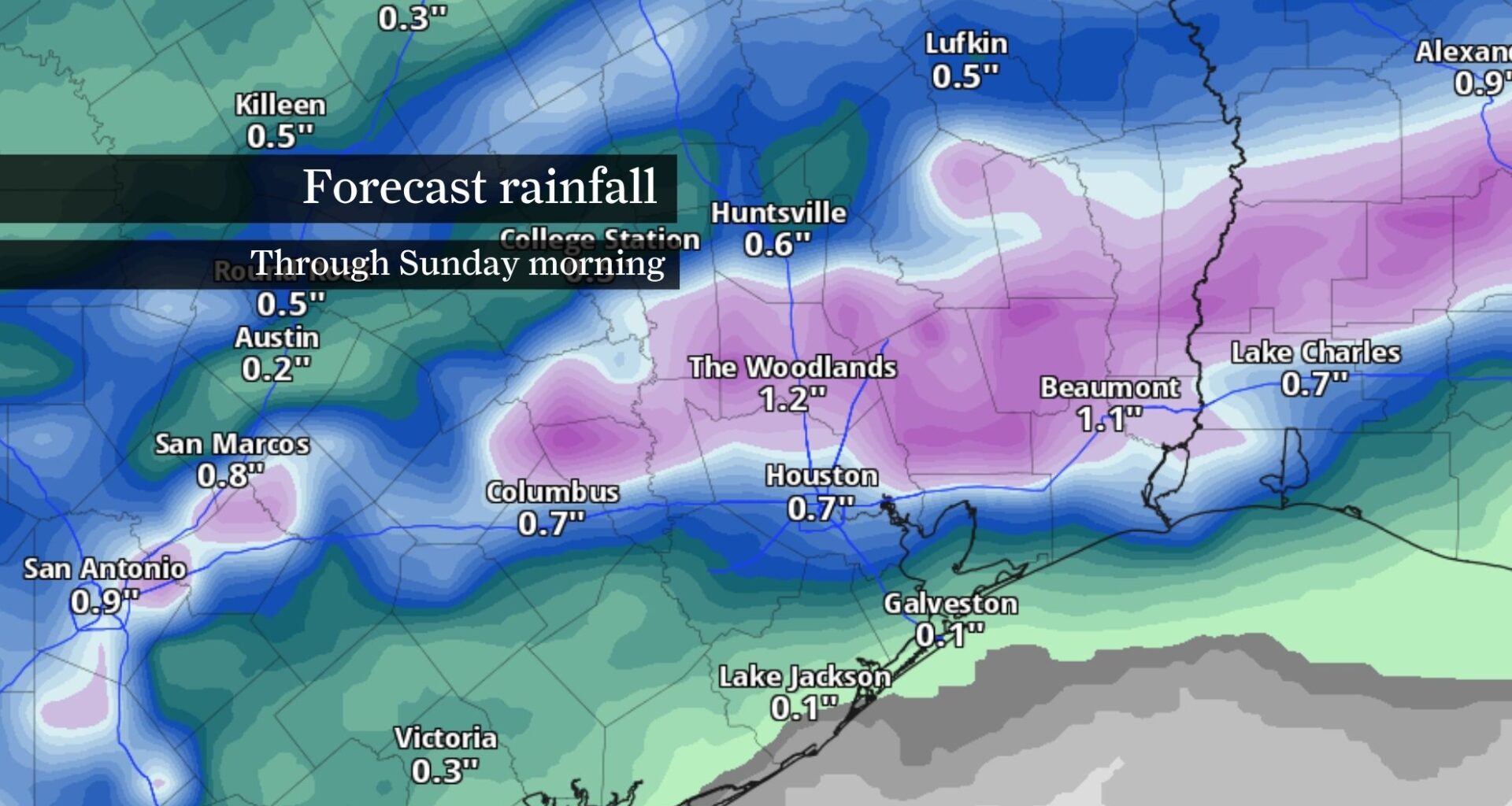 Here's the storm timeline for Saturday and Sunday