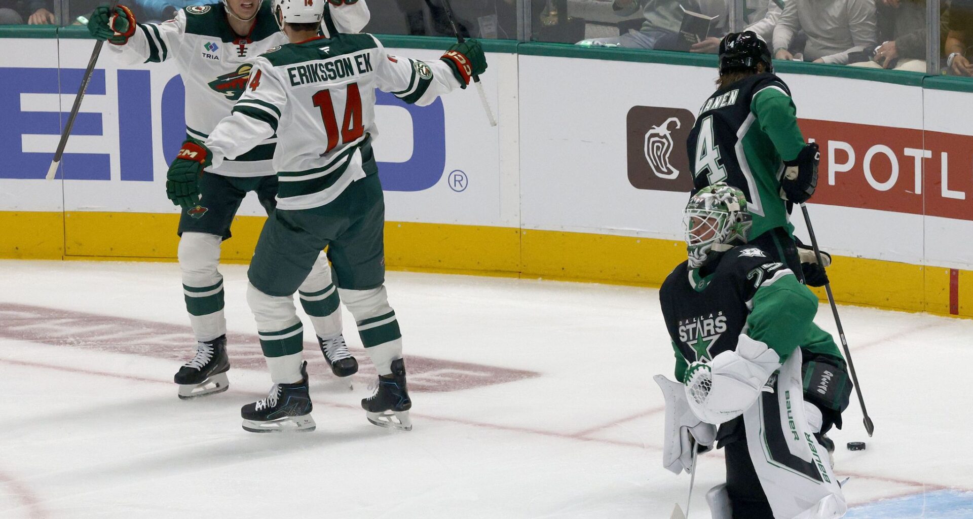 Texas Rangers starting pitcher Nathan Eovaldi looks to the outfield after allowing a solo home run against Seattle Mariners' Luke Raley during the sixth inning of a baseball game, Saturday, April 18, 2026, in Seattle.