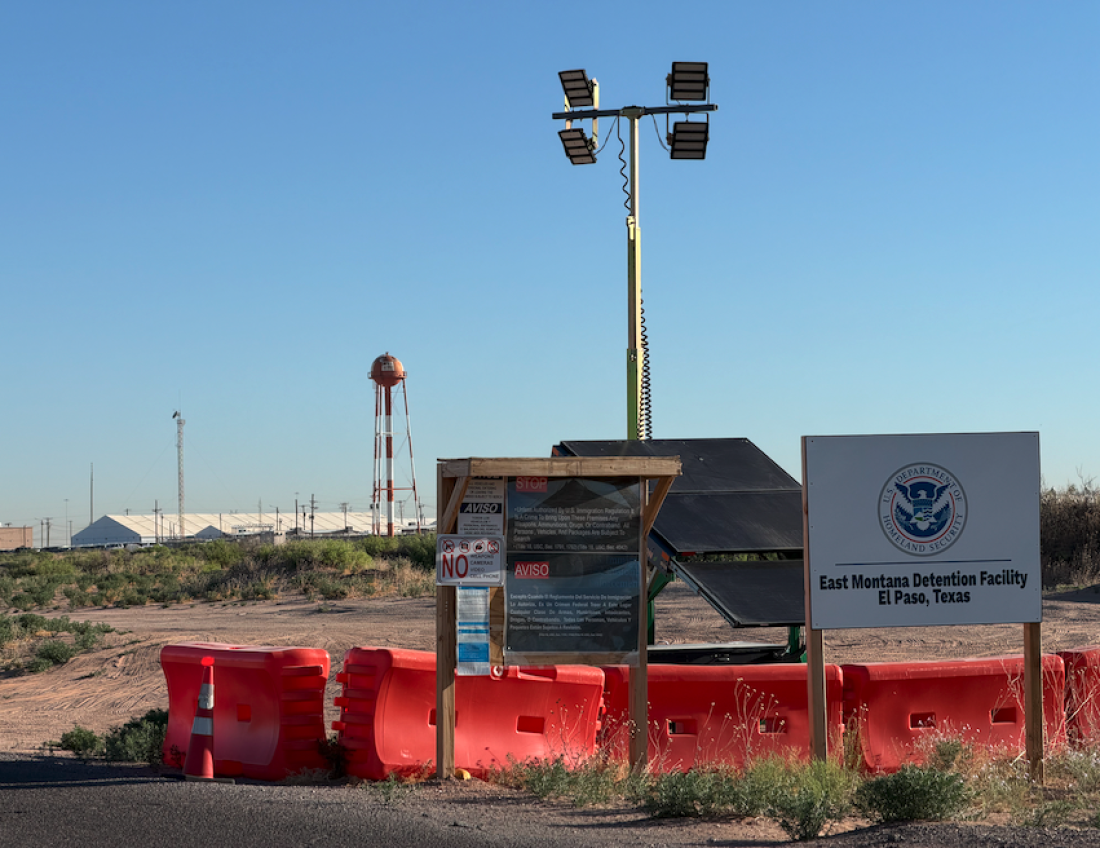Entrance to Camp East Montana in El Paso, Texas.