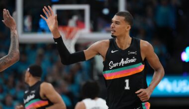 Wembanyama scores 35 points in playoff debut as Spurs roll past Trail Blazers 111-98