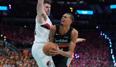 Wembanyama revels in safety of Hall of Famers, fans in playoff debut as Spurs top Blazers