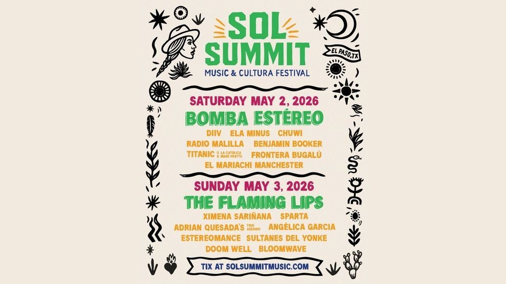 Music lineup for the Sol Summit, May 2-3. Credit: Sol Summit via Facebook