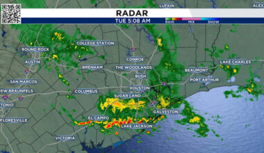 Heavy rain hits Houston area today