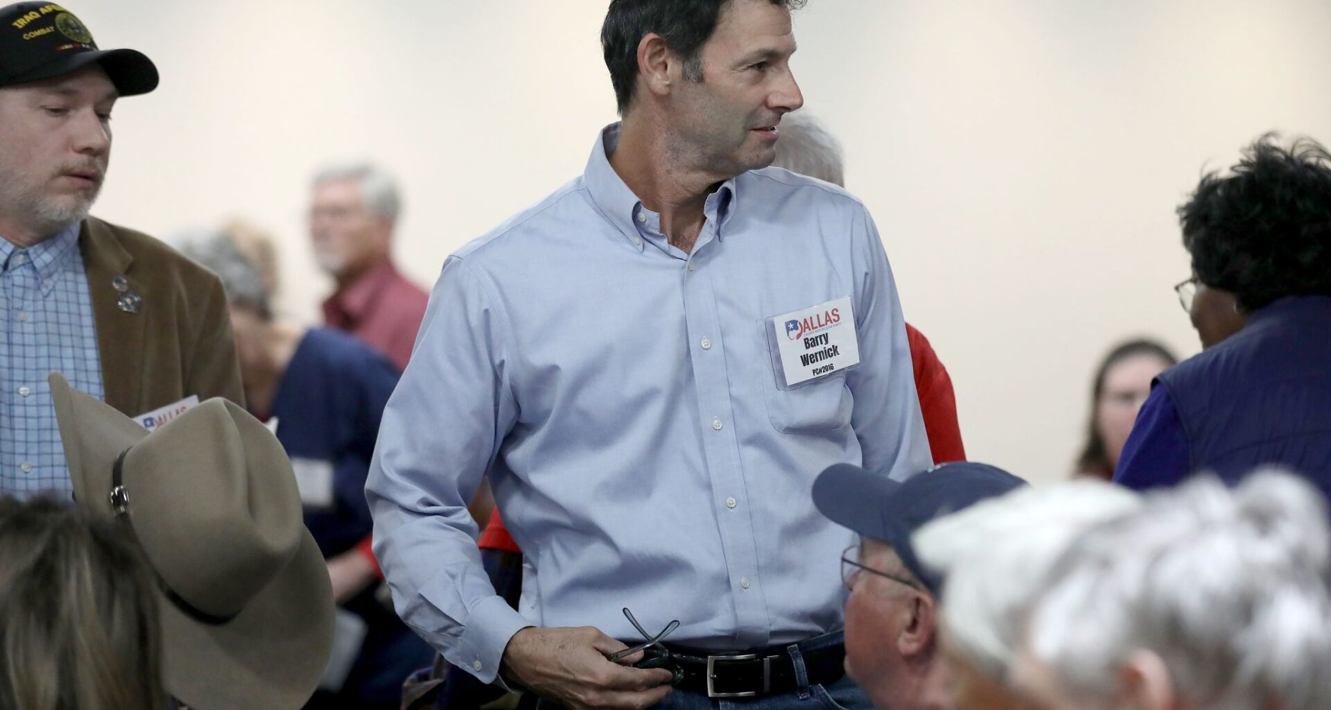 Precinct Chair Barry Wernick prior to the start of the Dallas County GOP's regular meeting, at the Sheraton Galleria, in Dallas, Texas, Monday, April 20, 2026.
