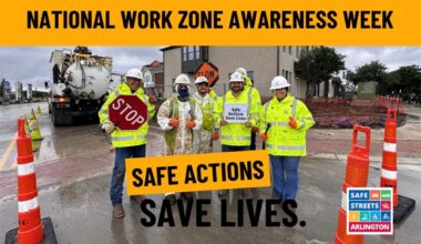 Drive Safe in Arlington: 2026 Work Zone Awareness Week April 20-24