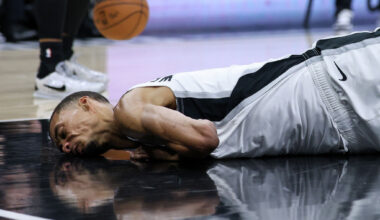 Spurs star Victor Wembanyama in concussion protocol after hard fall