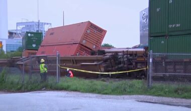 Train derailment in downtown Austin