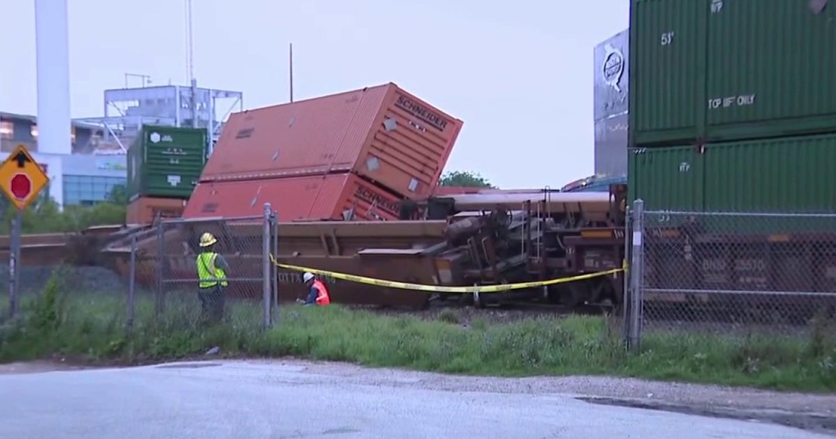 Train derailment in downtown Austin