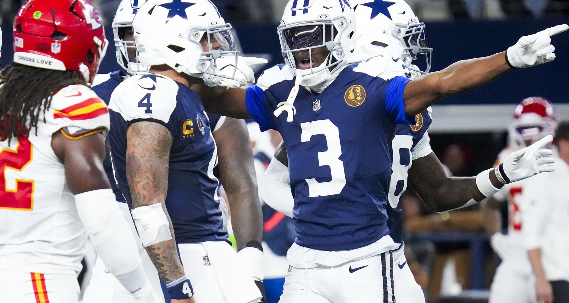 Dallas Cowboys Chief Sales and Marketing Officer Jerry Jones Jr. (from left), head coach Brian Schottenheimer, owner Jerry Jones, pro college scout Shy Anderson Jr., COO Stephen Jones work in the Cowboys draft room before the first round of the NFL Draft on Thursday, April 23, 2026.