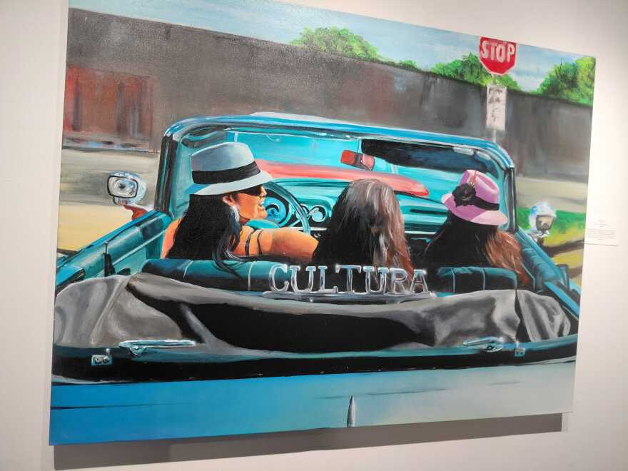 In his artist statement, Cease Martinez said his inspiration came from “Chicano cruising culture as a space of pride, connection, and self-expression. “