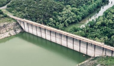 Here are Medina Lake's water levels after recnt rain storms