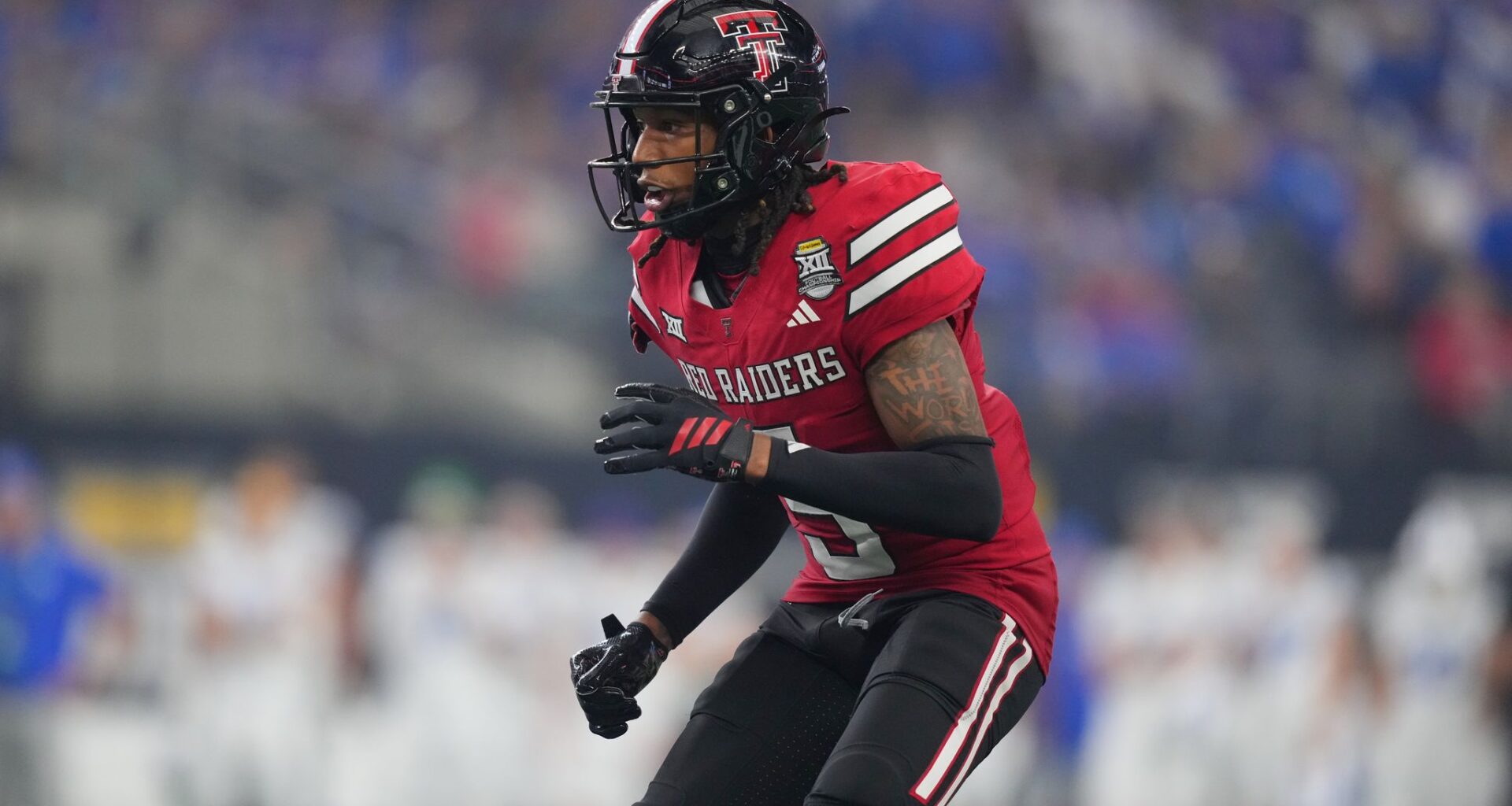 Texas A&M defensive tackle Albert Regis (17) reacts after forcing a fumble against Florida during an NCAA college football game Saturday, Oct. 11, 2025, in College Station, Texas. (Meredith Seaver/College Station Eagle via AP)