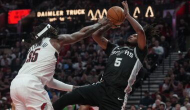 Spurs beat Trail Blazers 120-108 without Wembanyama to take 2-1 series lead