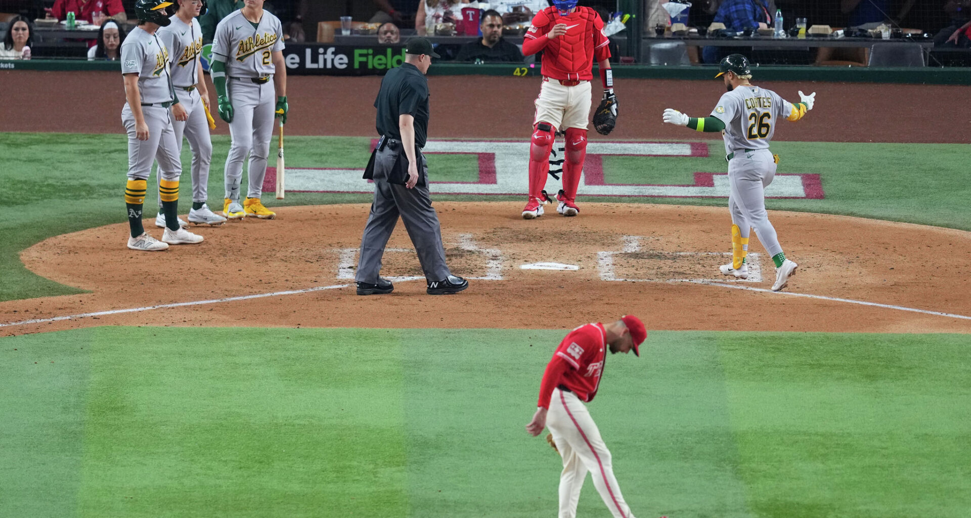 A's tee off on Rangers' Nathan Eovaldi as early-season woes persist