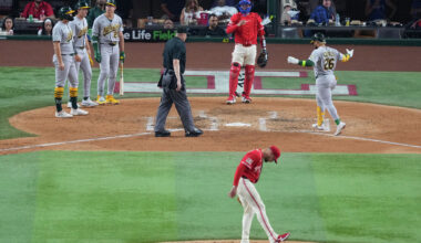 A's tee off on Rangers' Nathan Eovaldi as early-season woes persist