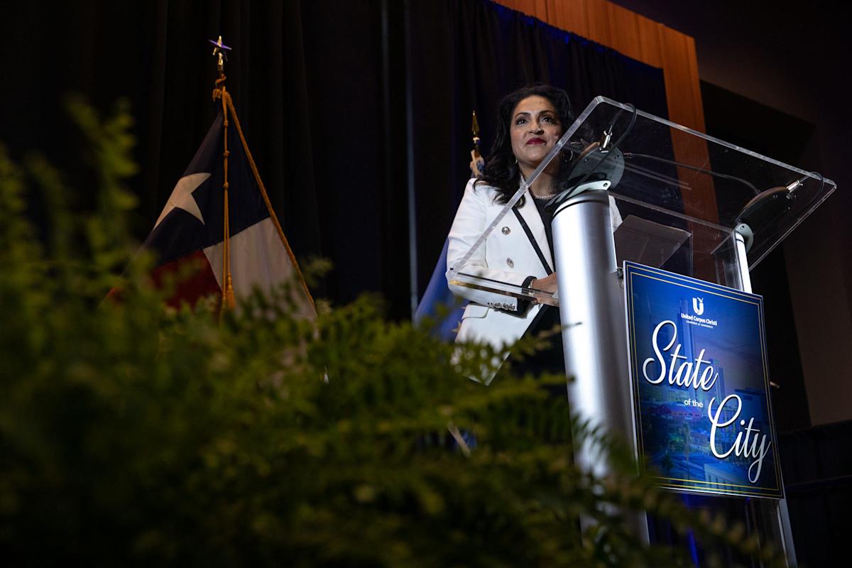 Corpus Christi Mayor Paulette Guajardo gives the keynote speech during the State of the City event on Thursday, Aug. 17, 2023, in Texas.