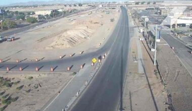 The westbound lanes of Montana Avenue were closed following an early-morning car crash that killed an 18-year-old driver just east of Loop 375 in far East El Paso, Texas, on Sunday morning, April 26, 2026.