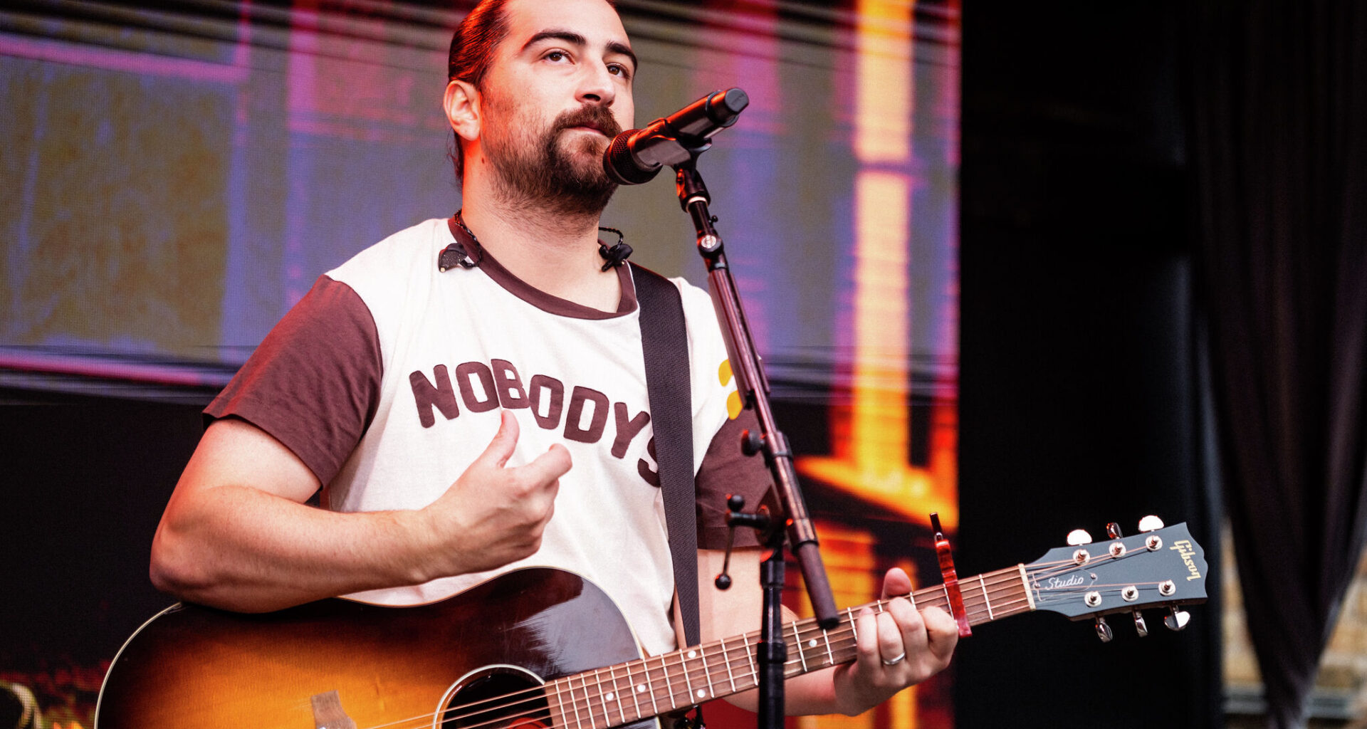 Noah Kahan performs at SXSW in Austin, Texas, last month. The two-time Grammy-nominated singer-songwriter will headline Rolling Stone’s inaugural Stateside festival in Kingston on July 4.