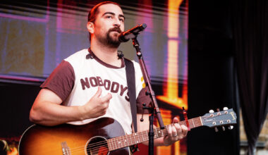 Noah Kahan performs at SXSW in Austin, Texas, last month. The two-time Grammy-nominated singer-songwriter will headline Rolling Stone’s inaugural Stateside festival in Kingston on July 4.