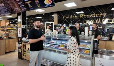 A popular Middle Eastern shop serving traditional desserts and coffee