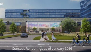 Renderings of AT&amp;T's proposed HQ in Plano.