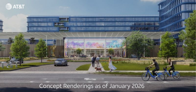 Renderings of AT&amp;T's proposed HQ in Plano.