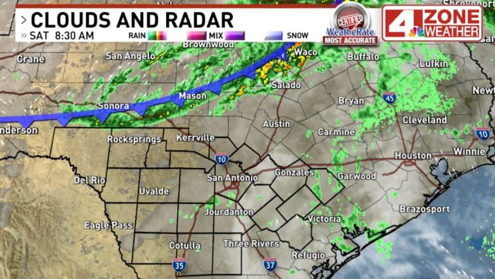 Cold front moving south this morning