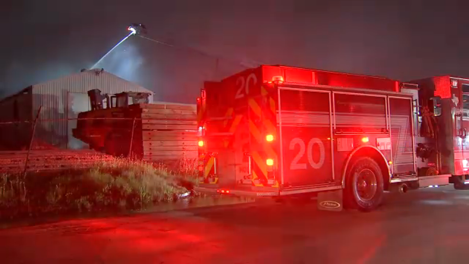 Houston firefighters battling fire at recycling warehouse on Springer Street; no injuries reported