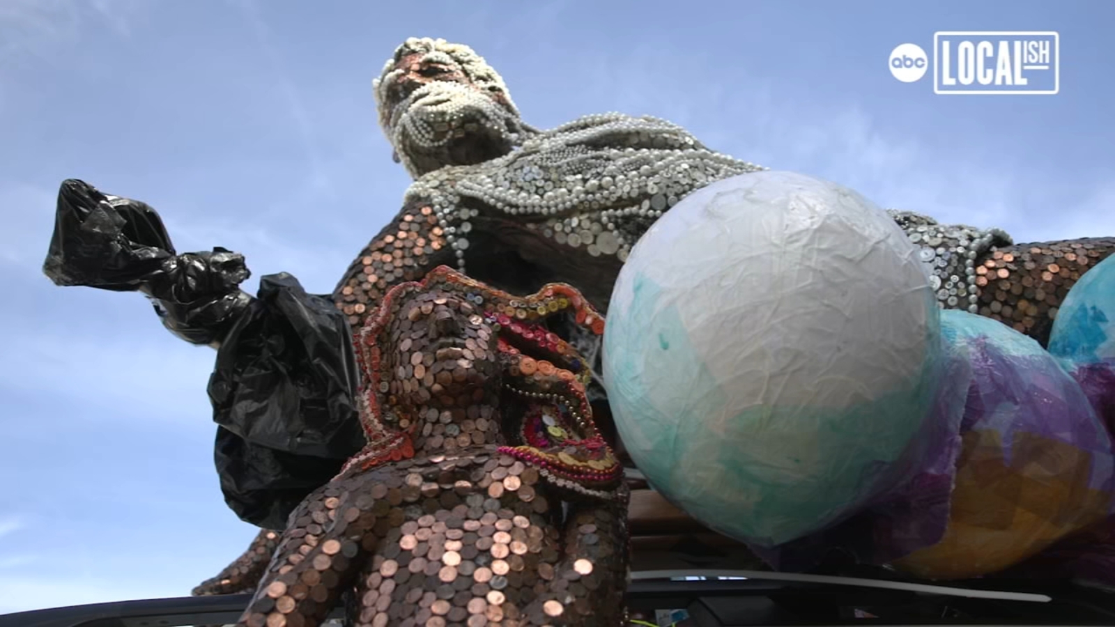 "Renaissance on Wheels" rolling in the Art Car Parade