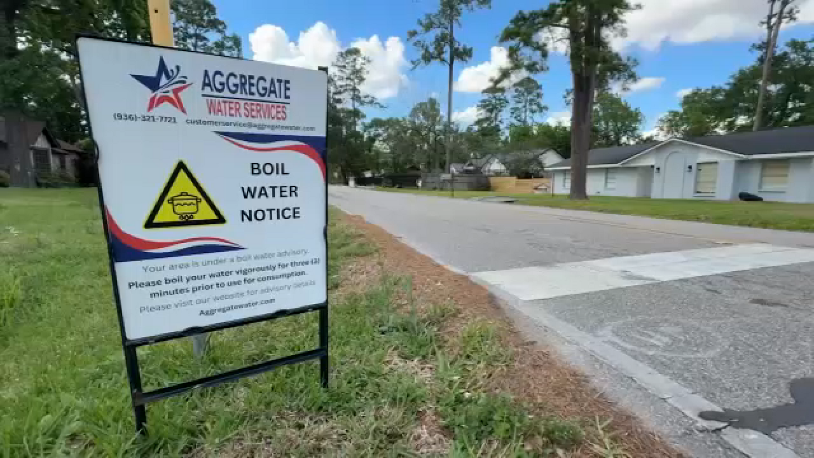 North Harris County neighborhood in the Pine Oak Forest subdivision on 12th day of boil notice