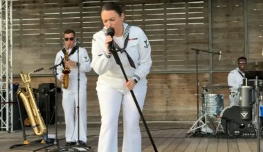 Navy Band Southeast takes the stage during Fleet Week Houston